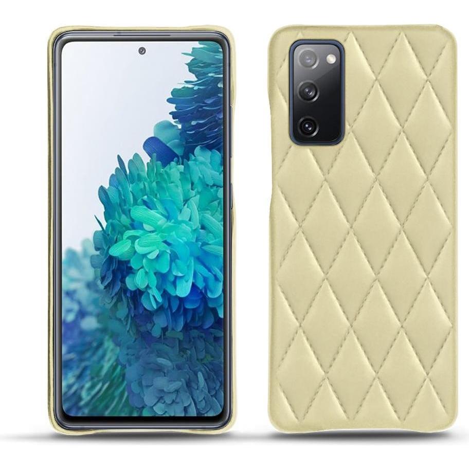 Noreve Lederschutzhülle (Samsung Galaxy S20 FE), Smartphone Hülle, Beige