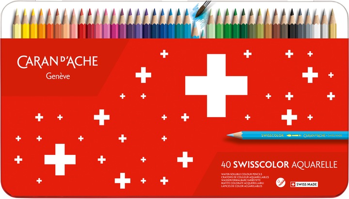 Immagine prodotto Caran d'Ache Matite colorate in metallo Swisscolor (Multicolore, 40 x)