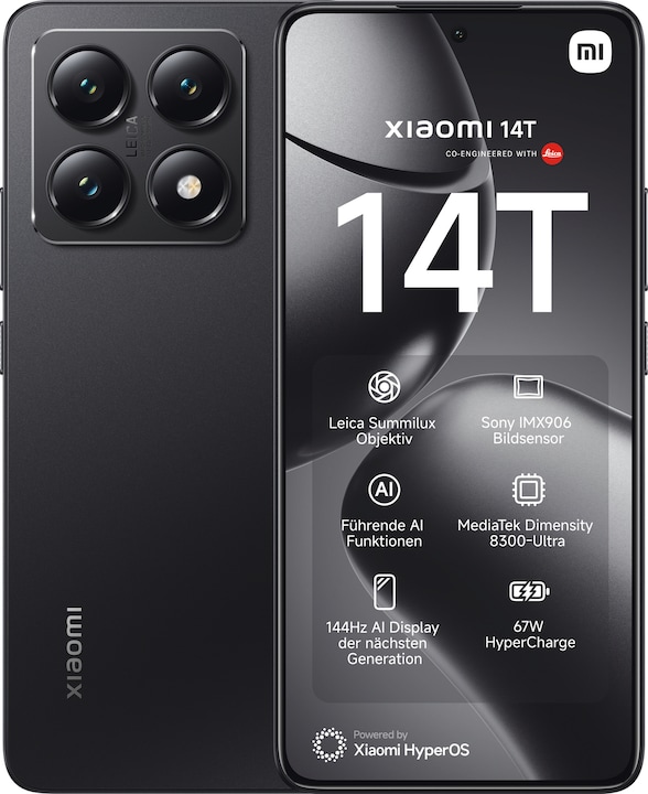 Xiaomi 14T (256 GB, Titano Nero, 6.60", Doppia SIM, 50 Mpx, 5G)