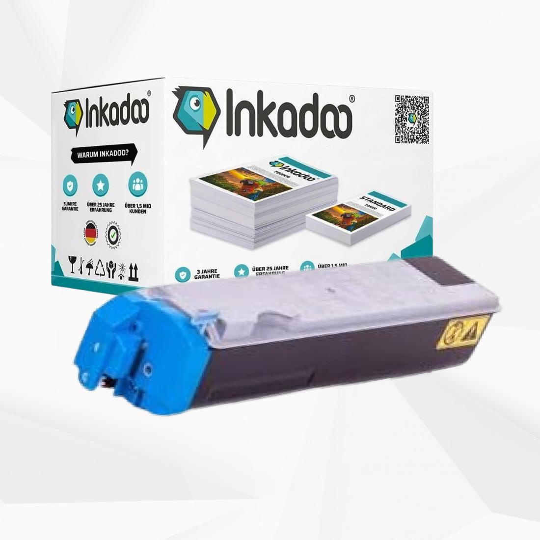 Inkadoo, Toner, Toner kompatibel zu Kyocera/Mita 1T02HJCEU0 / TK-520C Toner, cyan Cyan (C)