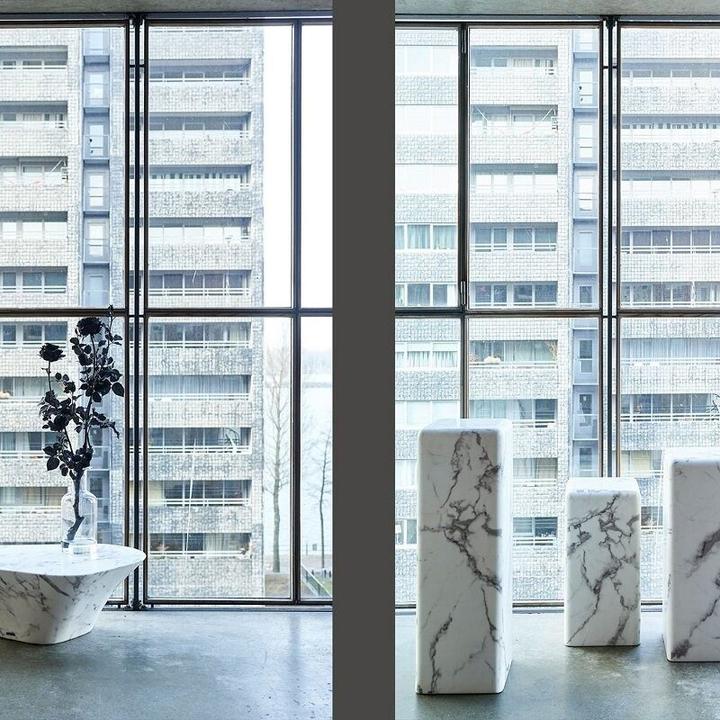 Actual product image Pols Potten Pillar L 91.4cm - White Marble