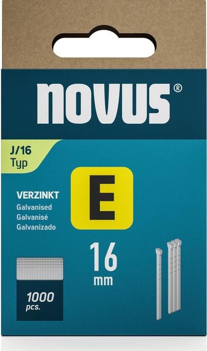 Actual product image Novus Nails E / J 16mm 1000 pcs.