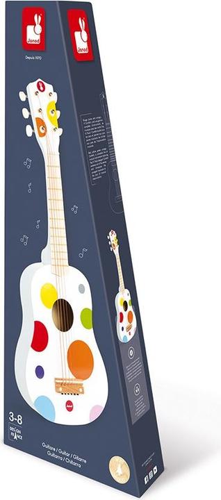 Produktbild Janod Confetti Gitarre (Englisch, Italienisch, Deutsch, Spanisch, Französisch, Niederländisch)