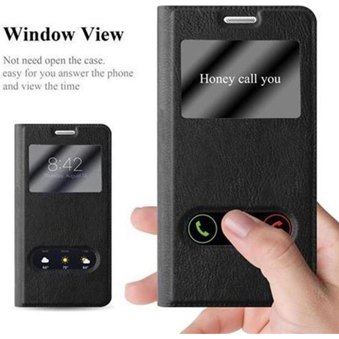 Thumbnail - Cadorabo Book mit View Doppelfenster Cover (Samsung Galaxy A5 (2016)), Smartphone Hülle, Schwarz