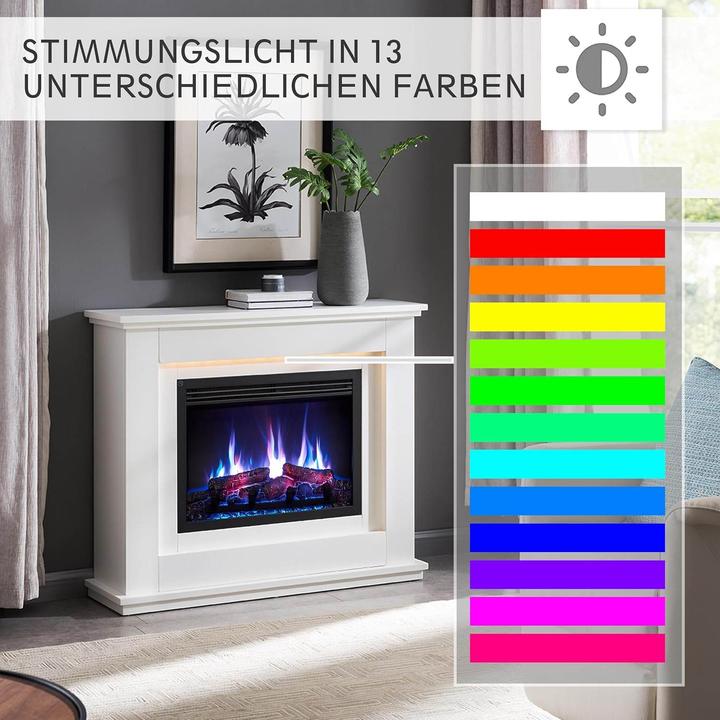Actual product image Richen Baldur electric fireplace, app control, without glass cover plate