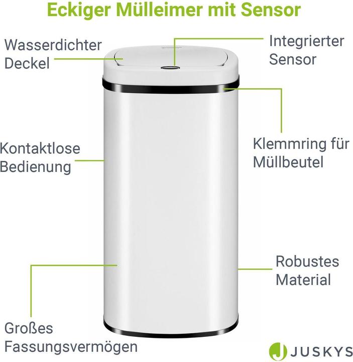 Image du produit Juskys Poubelle automatique avec capteur (70 l)