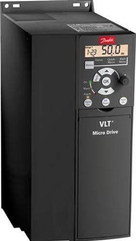 Actual product image Danfoss Frekvensomformer MicroDrive FC51 3x400VAC uden display, med bremsechopper 7,5kW, 15,5A, IP2