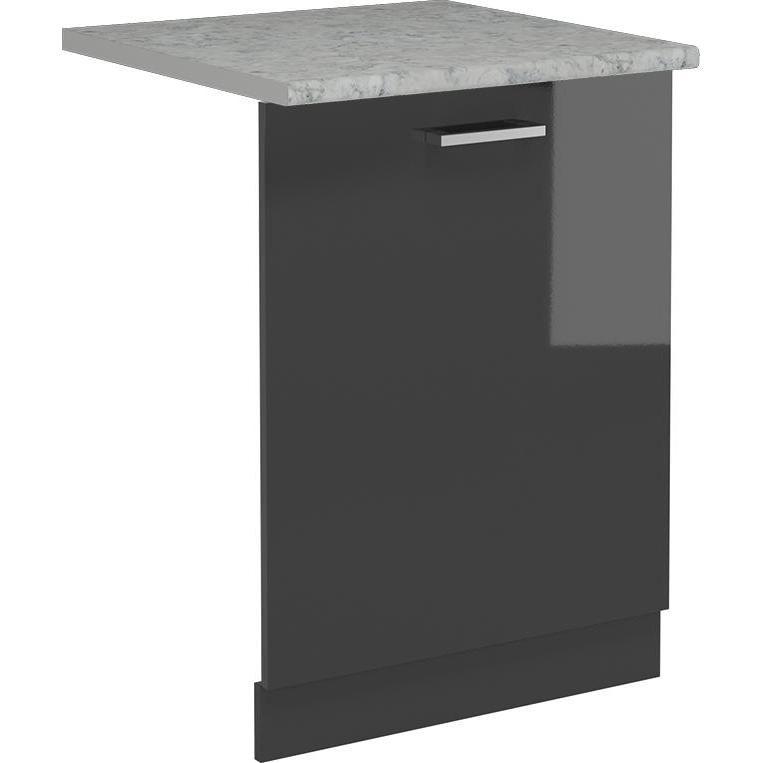 Thumbnail - Vichy Geschirrspülblende R-Line, Anthrazit Hochglanz/Anthrazit, 60 cm, AP Marmor, Geschirrspüler Zubehör, Grau