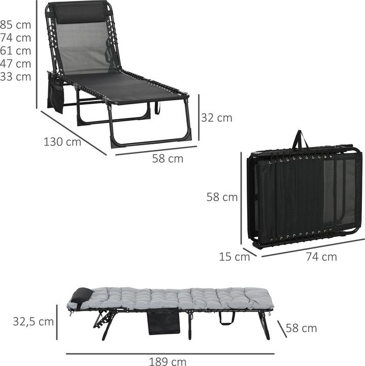 Produktbild Outsunny Sonnenliege (58 cm)