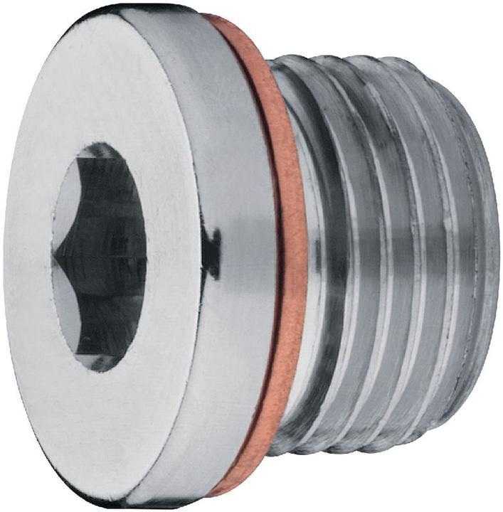 BRW Verschlussschraube mit Bund und Kupferscheibe