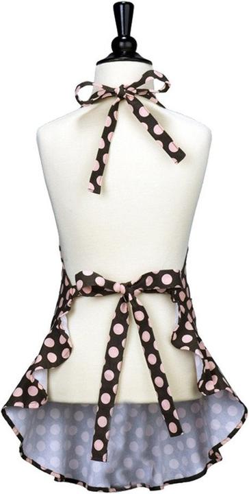 Actual product image Jessie Steele Children's Apron Brown with Pink Dots