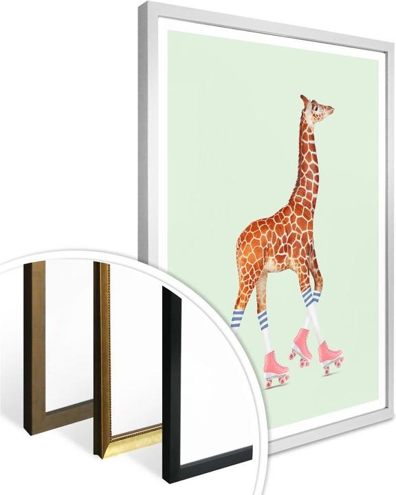 Produktbild Trenddeko Rollerskating Giraffe (24 x 30 cm)