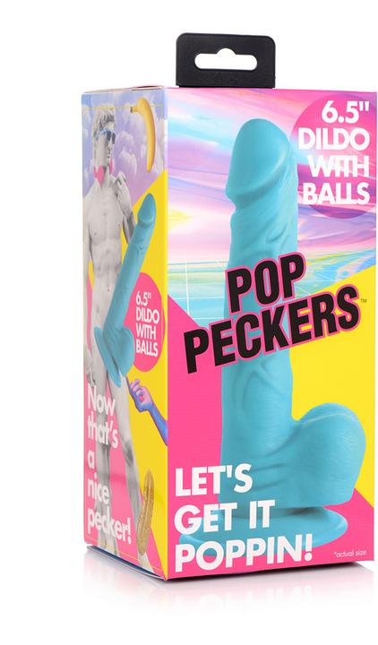 Produktbild Pop Peckers Poppin Dildo 16.5 cm - Blue