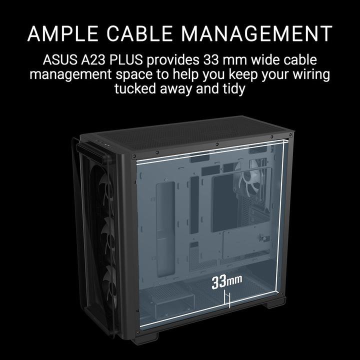 Image du produit ASUS Va A23 PLUS TG ARGB BLACK (mATX, Mini-ITX)