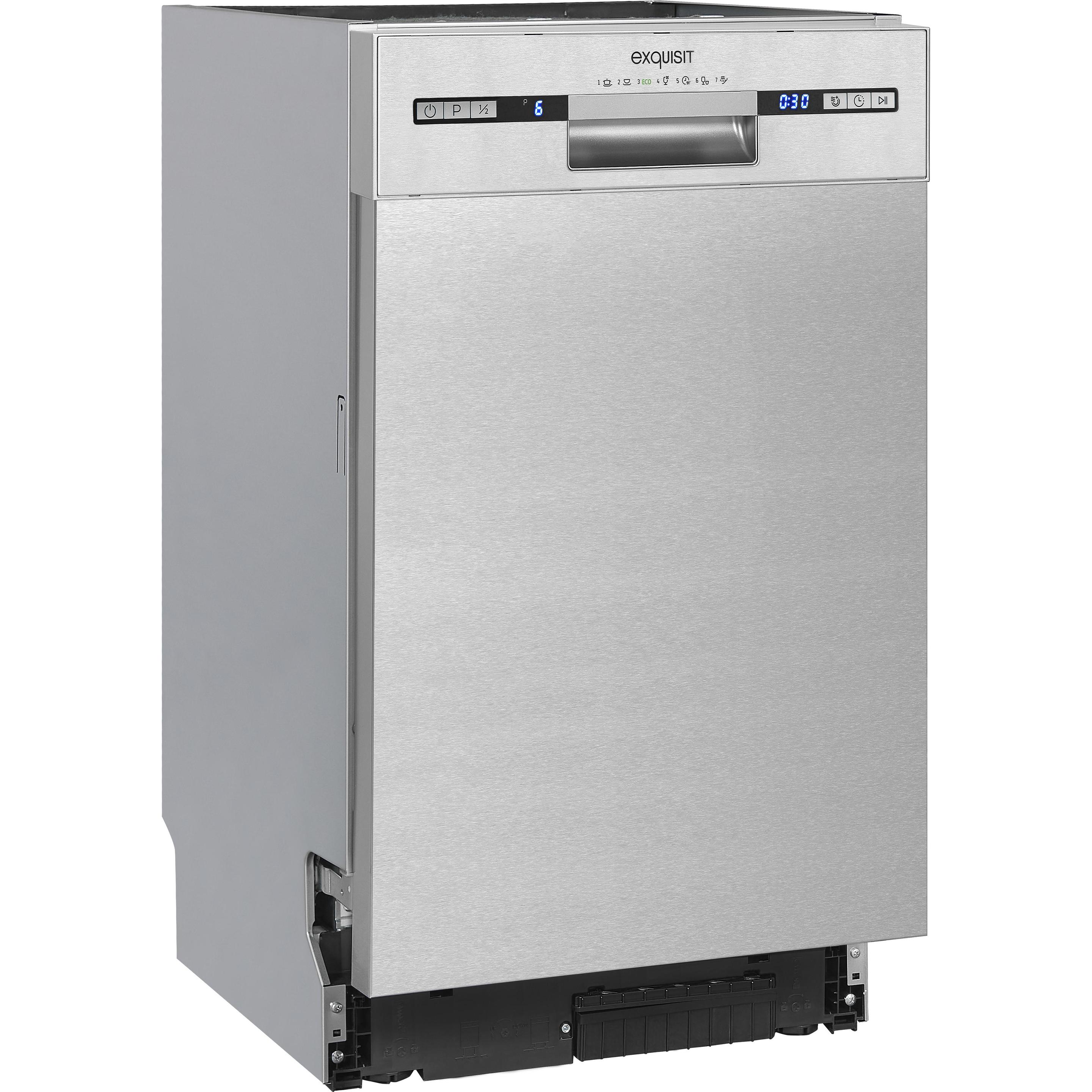 Thumbnail - Exquisit Exqu Geschsp. EGSP9309-EF-030E inox 816053300, Geschirrspüler Einbau, Silber