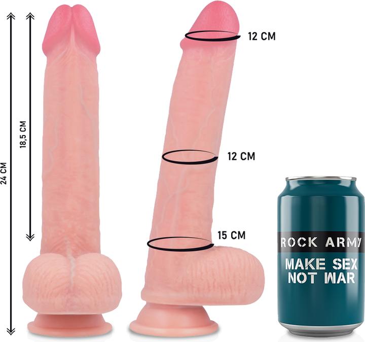 Image du produit Rock Army ROCKARMY - ARN S + DILDO SILICONE FLUIDE PREMIUM KINGCOBRA 24 CM -O- 4.77 CM