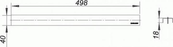 Actual product image Dallmer Cover CERALINE STANDARD, stainless steel, 500 mm (500 mm)