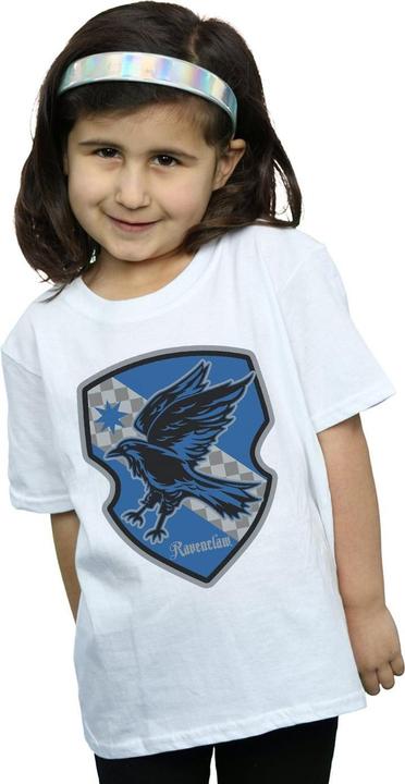 Actual product image Girls Ravenclaw Crest Flat Cotton T-Shirt (116)