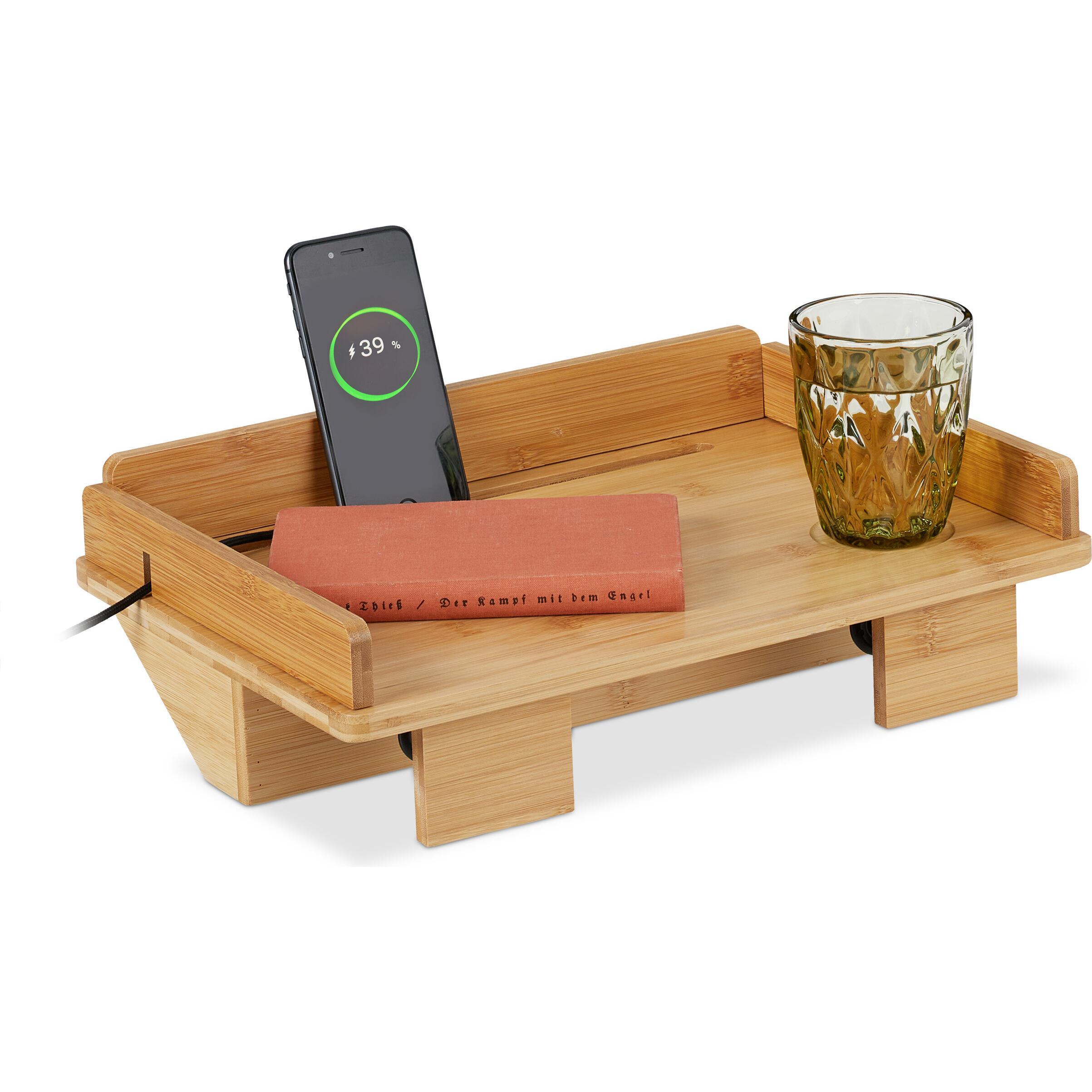 Relaxdays, Nachttisch, Bettablage (38 x 26 x 11 cm)