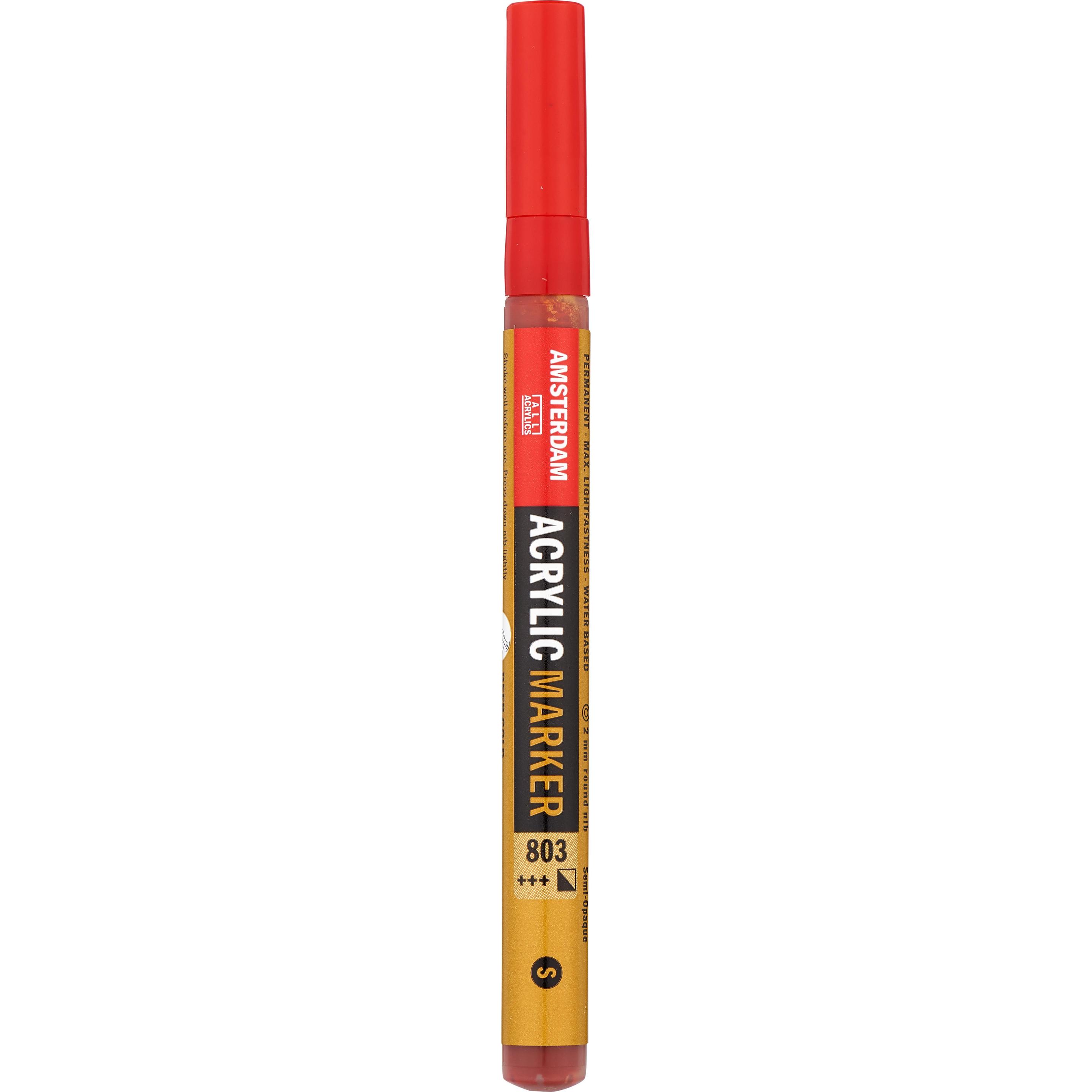 Amsterdam Oro Evidenziatori, Acrylic Marker 2 Mm Deep Gold 803