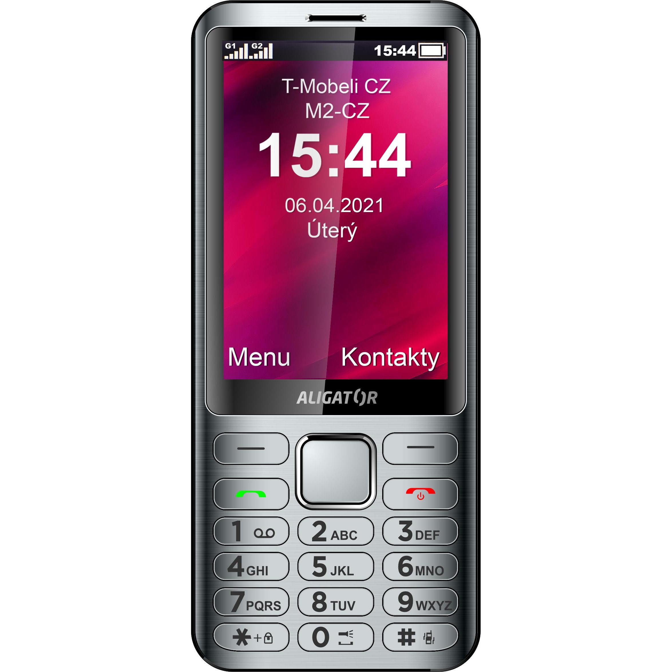 Thumbnail - Aligator D950 (3.5") Silver Senior phone (3.50", 2G), Tastenhandy, Silber