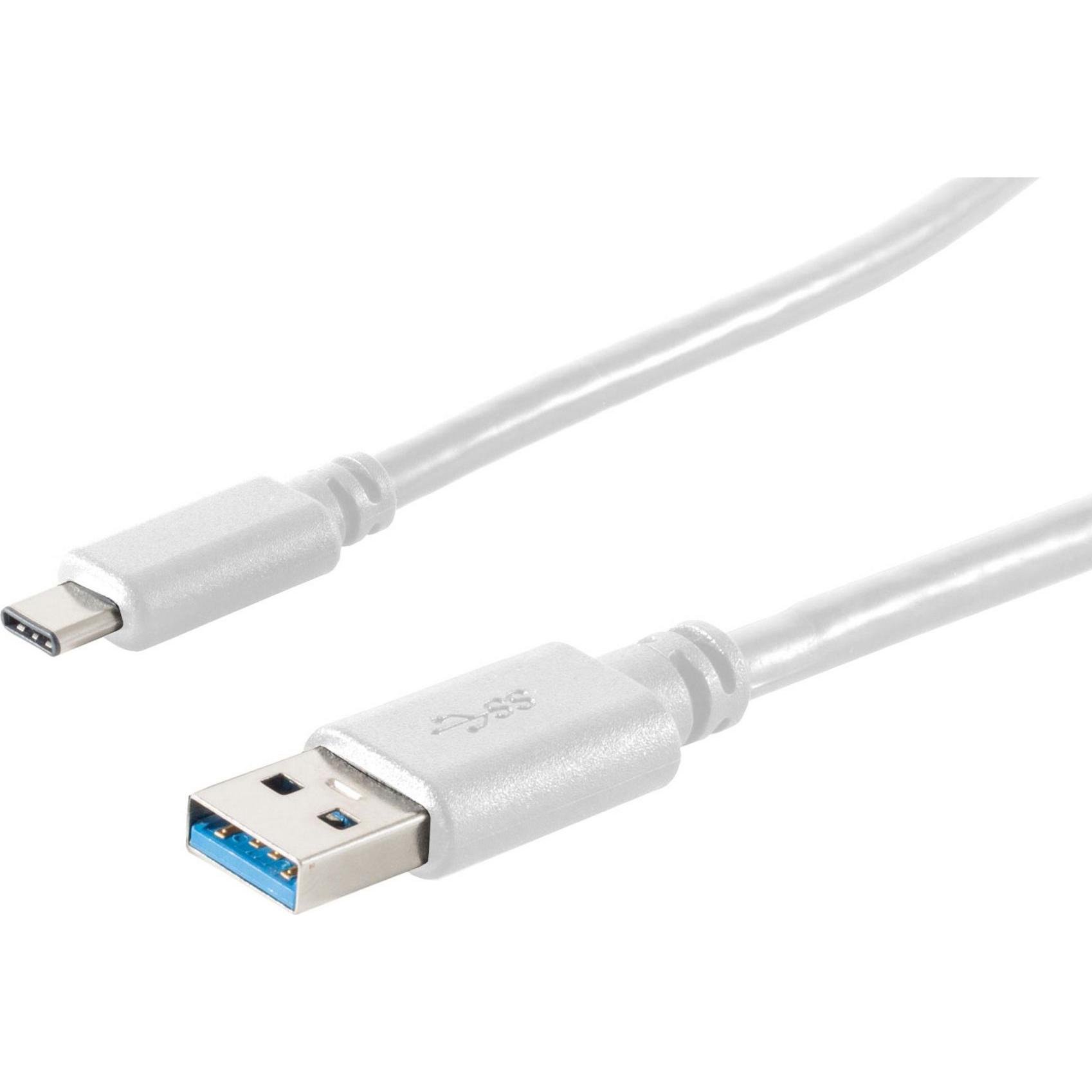 Thumbnail - Shiverpeaks USB Kabel USB A-ST auf USB 3.1 Typ C-ST weiss 1,8m (1.80 m, USB 3.2 Gen 1), USB Kabel