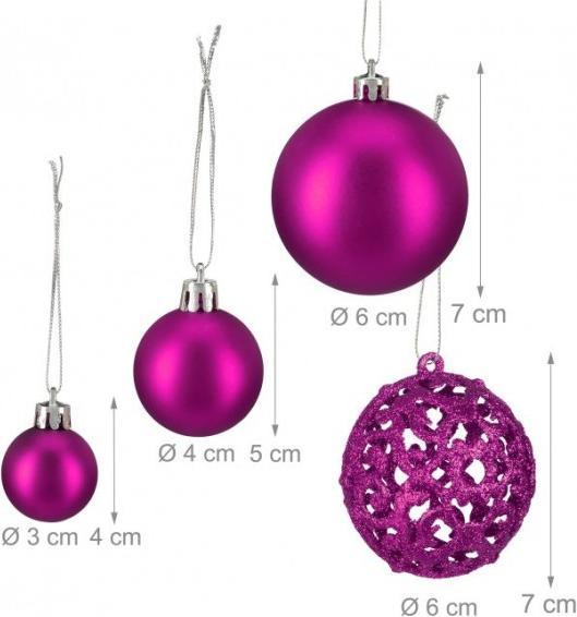 Actual product image Relaxdays Christmas baubles set (50 -part)