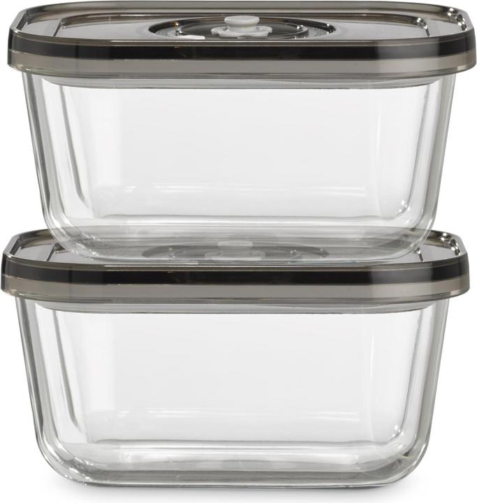 Produktbild Caso VacuBoxx Eco-Duo S Glass vacuum containers with plastic lid, 0.5 L, 2 pcs (1 l)