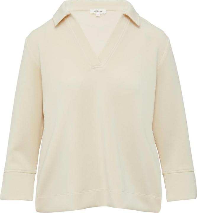 Produktbild s.Oliver Sweatshirt Sweatshirt aus Scuba mit Polokragen (36)