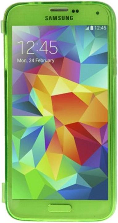Produktbild König Design Handyhülle Flip Quer für Handy Samsung Galaxy S5 / S5 Neo Grün (Samsung Galaxy S5, Samsung Galaxy S5 Neo)