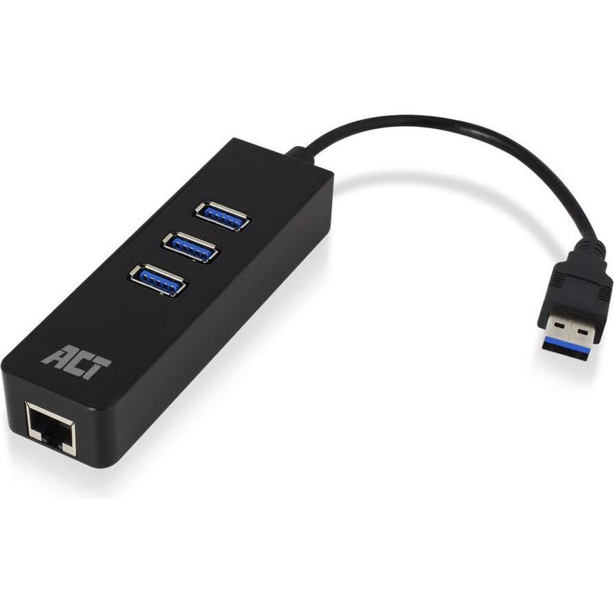 ACT AC6310 (USB-C, 4 Ports), Dockingstation + USB Hub, Schwarz