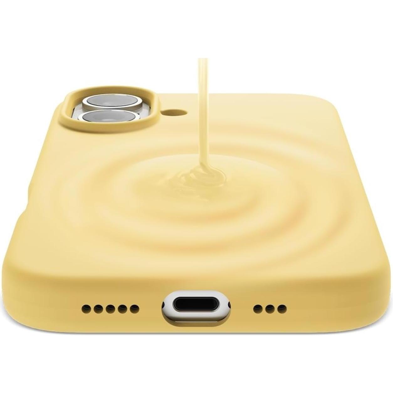 Thumbnail - Screenguard Apple iPhone 16 Plus Liquid Silicone Case Hülle (Apple iPhone 16 Plus), Smartphone Hülle, Gelb