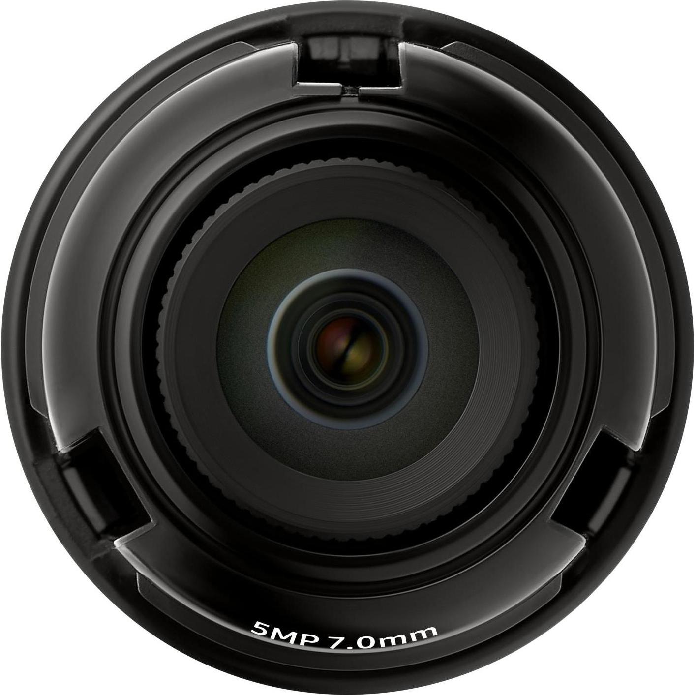 Hanwha Objektiv SLA-5M7000P 7-7 mm Manuell C, Netzwerkkamera, Schwarz