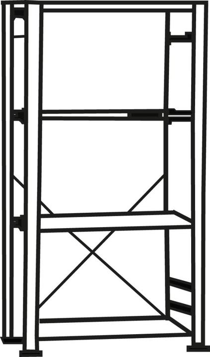 Immagine prodotto Schulte Lagertechnik Sistema di scaffalature di base senza viti MULTIplus150 con ripiani di lunghezza