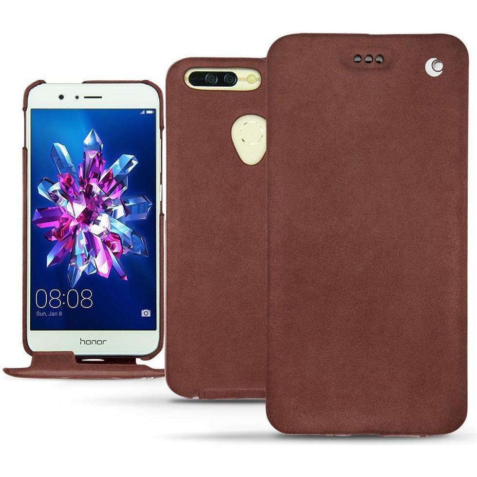 Noreve Lederschutzhülle vertikal (Honor 8 Pro), Smartphone Hülle, Rot
