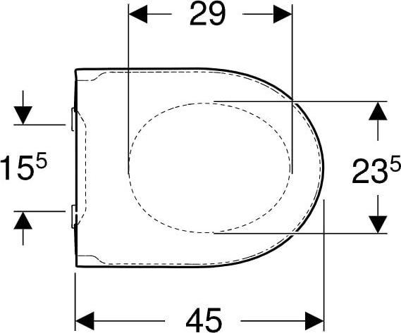 Immagine prodotto Geberit Siège de WC iCon, avec dispositif d'abaissement automatique, Quick Release, blanc mat, 245.464.JT.1