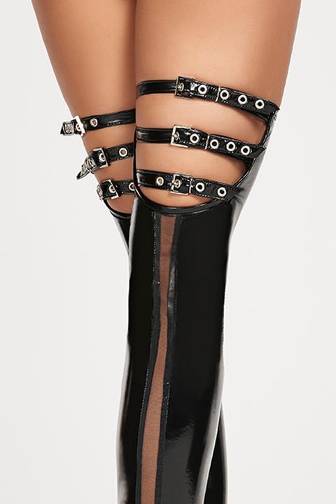 Produktbild 7 Heaven Vinyl Strap Stockings (L, XL)