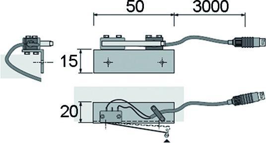Halemeier Switch-off screw-on door contact SafetyBox high voltage (1 pcs.)