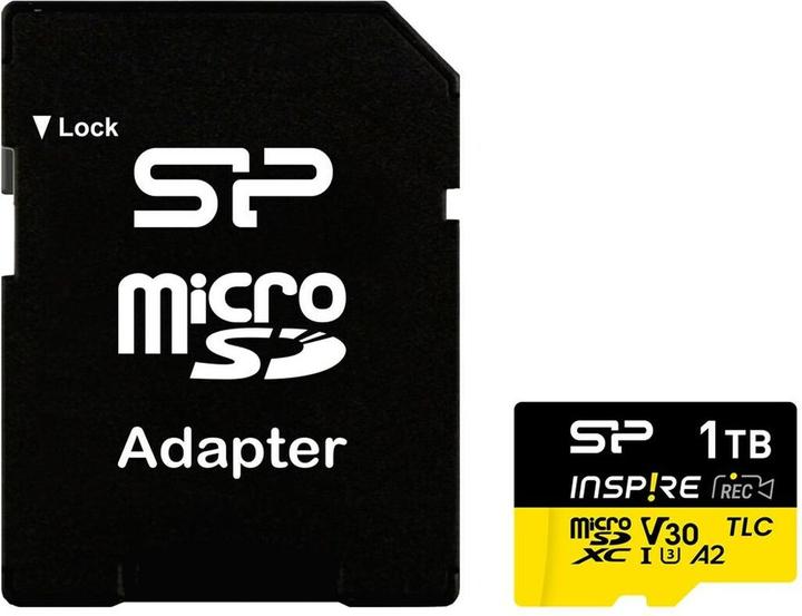 Productafbeelding Silicon Power Geheugenkaarten Inspire 128GB, DDR200, W/A, CL10, V30, A1, TF SDXC UHS-IU3 (128 GB, microSDXC, U3, UHS-I)