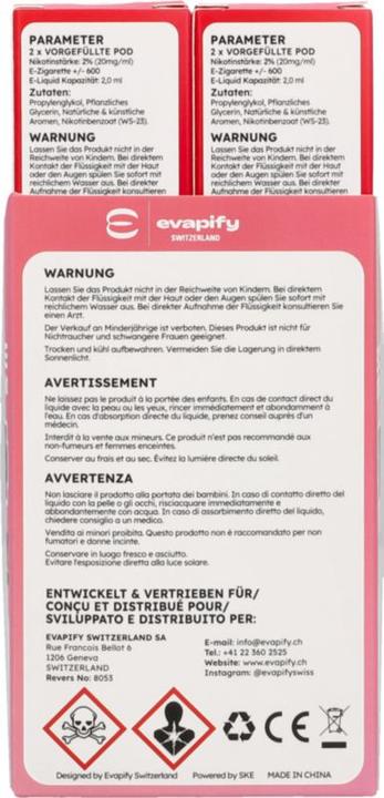 Etichetta energetica SKE Pod 4in1 2x (Fragola)