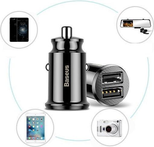 Actual product image Baseus Grain Car Charger Black
