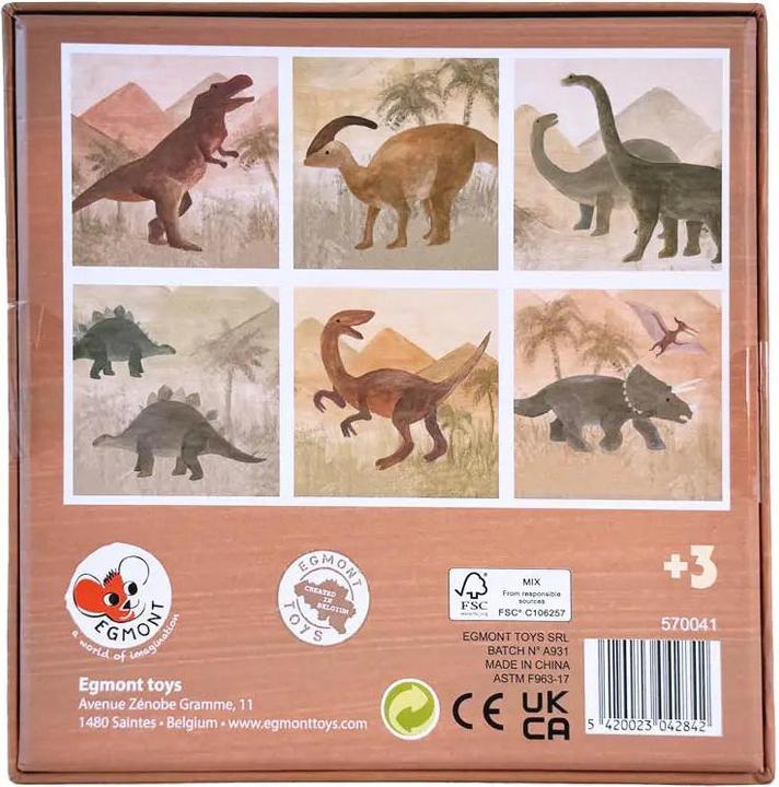 Actual product image Egmont Dino cube puzzle (9 pieces)