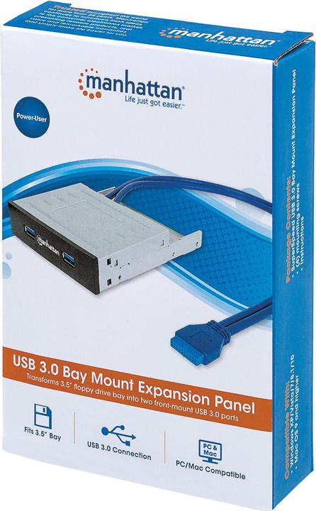 Immagine prodotto Manhattan Hub a 2 porte USB 3.0 sul pannello frontale (2 porte)