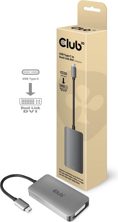 Actual product image Club 3D USB Typ-C zu (DVI, 24.50 cm)