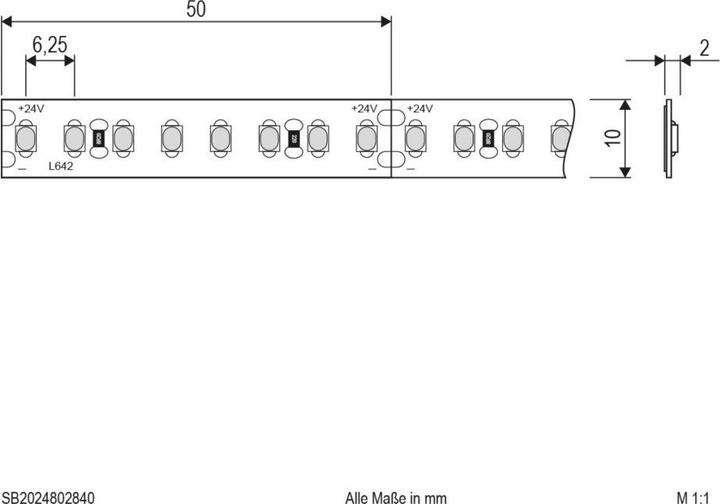 Produktbild EVN-Lichttechnik Lichttechnik LED-Strip SB2024802840 (Weiss, 500 cm, Indoor)