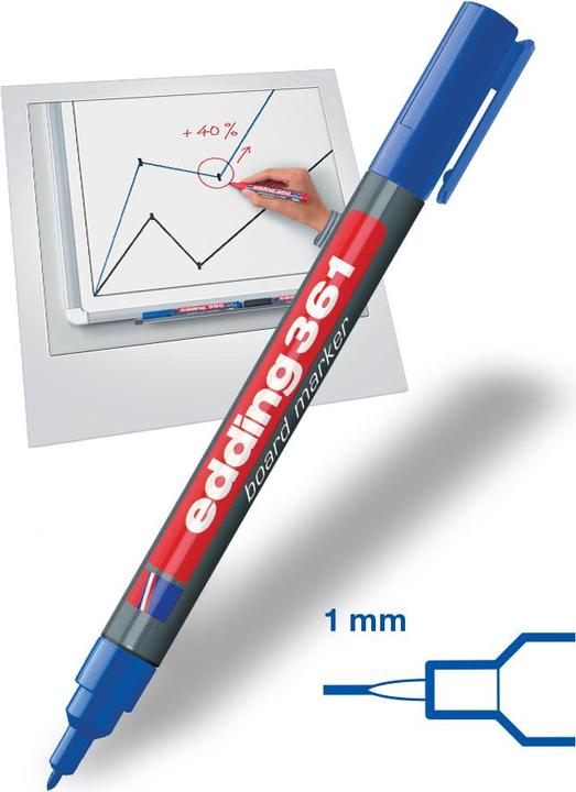 Produktbild Edding 361 (Blau, 1 mm, 1 x)