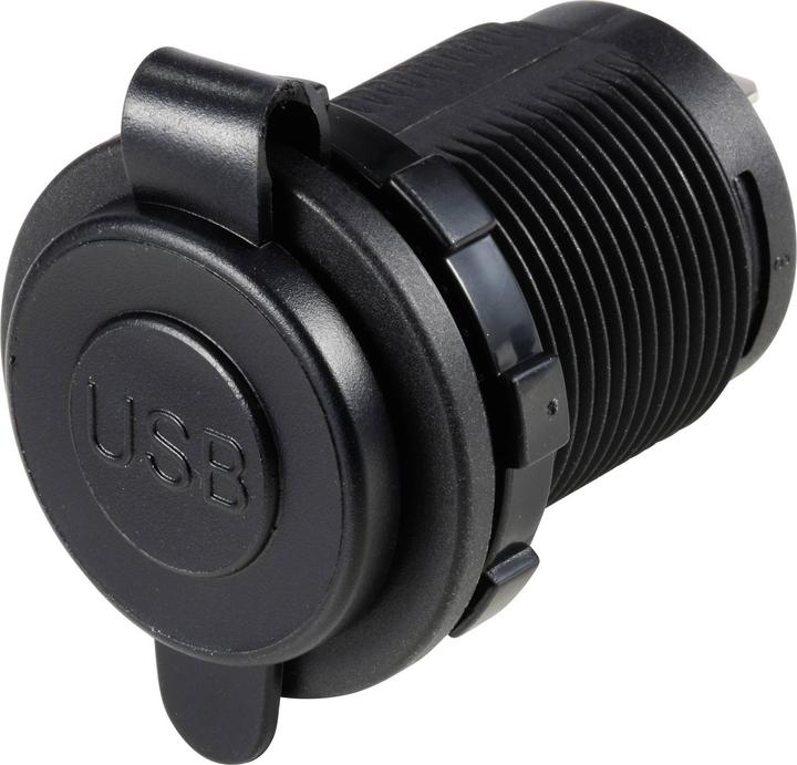 Produktbild Tru Components USB A + USB C Einbaubuchse beleuchtet LED, rund