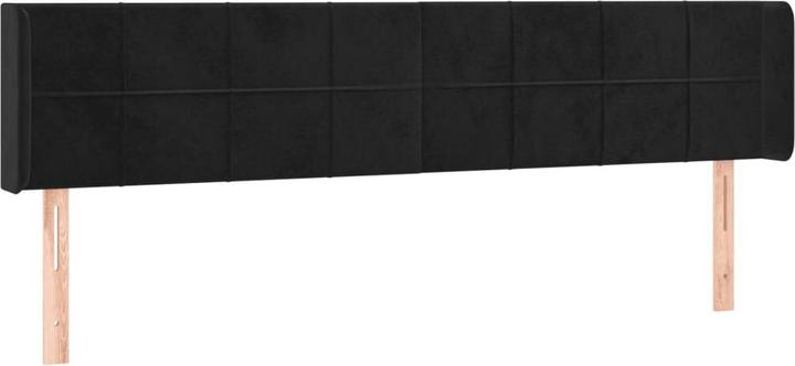Image du produit vidaXL Kopfteil mit Ohren Schwarz 203x16x78/88 cm Samt,Farbe (203 x 16 x 88 cm)
