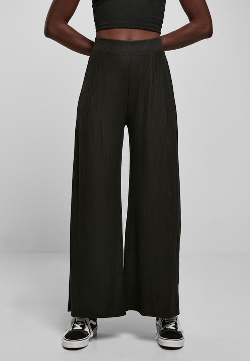 Produktbild Urban Classics Ladies Rib Jersey Wide Leg Pants (L)