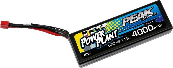 Actual product image Peak Power Plant Lipo 4000 14.8 V 45C (Black case, Deans Plug) 12AWG (14.80 V, 4000 mAh)